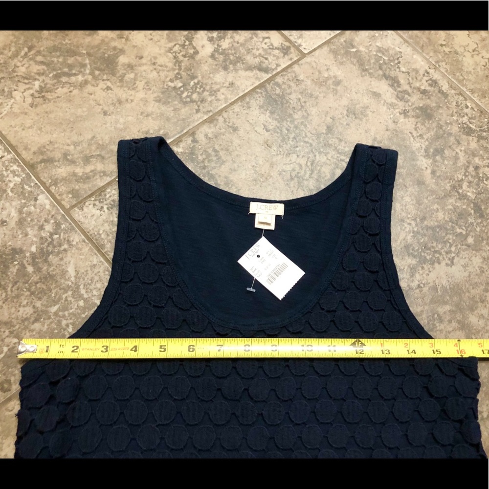 ❌SOLD❌ J.CREW TIERED DOT NAVY BLUE TANK TOP - Picture 6 of 8